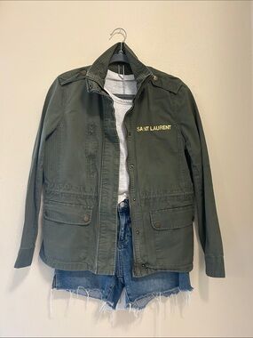 Designer inspired Military style Jacket with Logo